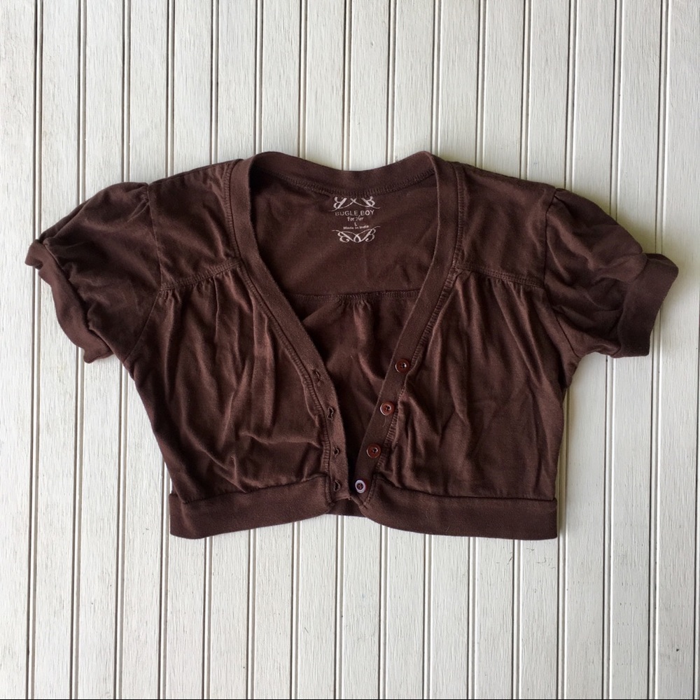 Bugle Boy Brown Shrug